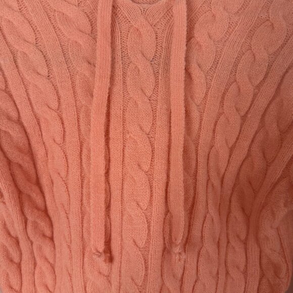 Cozy Cable Knit Hooded Crop Top & Legging Set – Blush Pink – Size Small - Picture 3 of 16